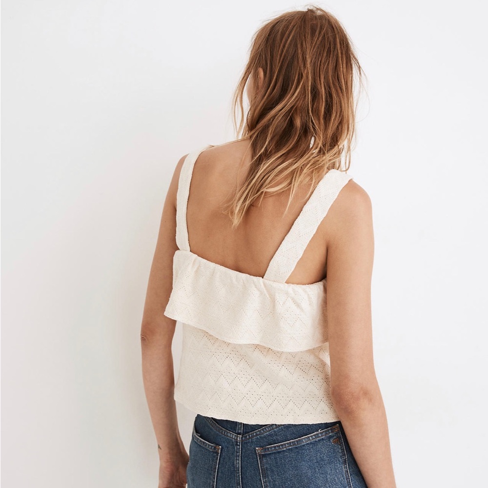 Madewell Ruffled Tank-top | Size L - Picture 3 of 7